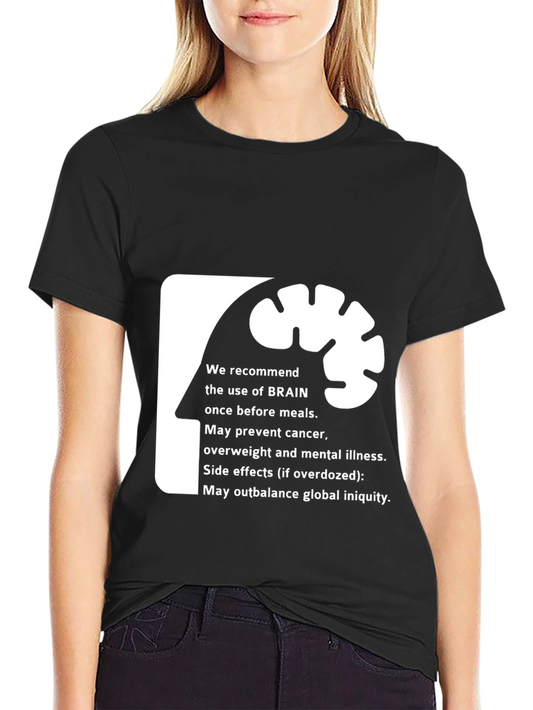 Brain Use Recommendation Graphic Tee - Black