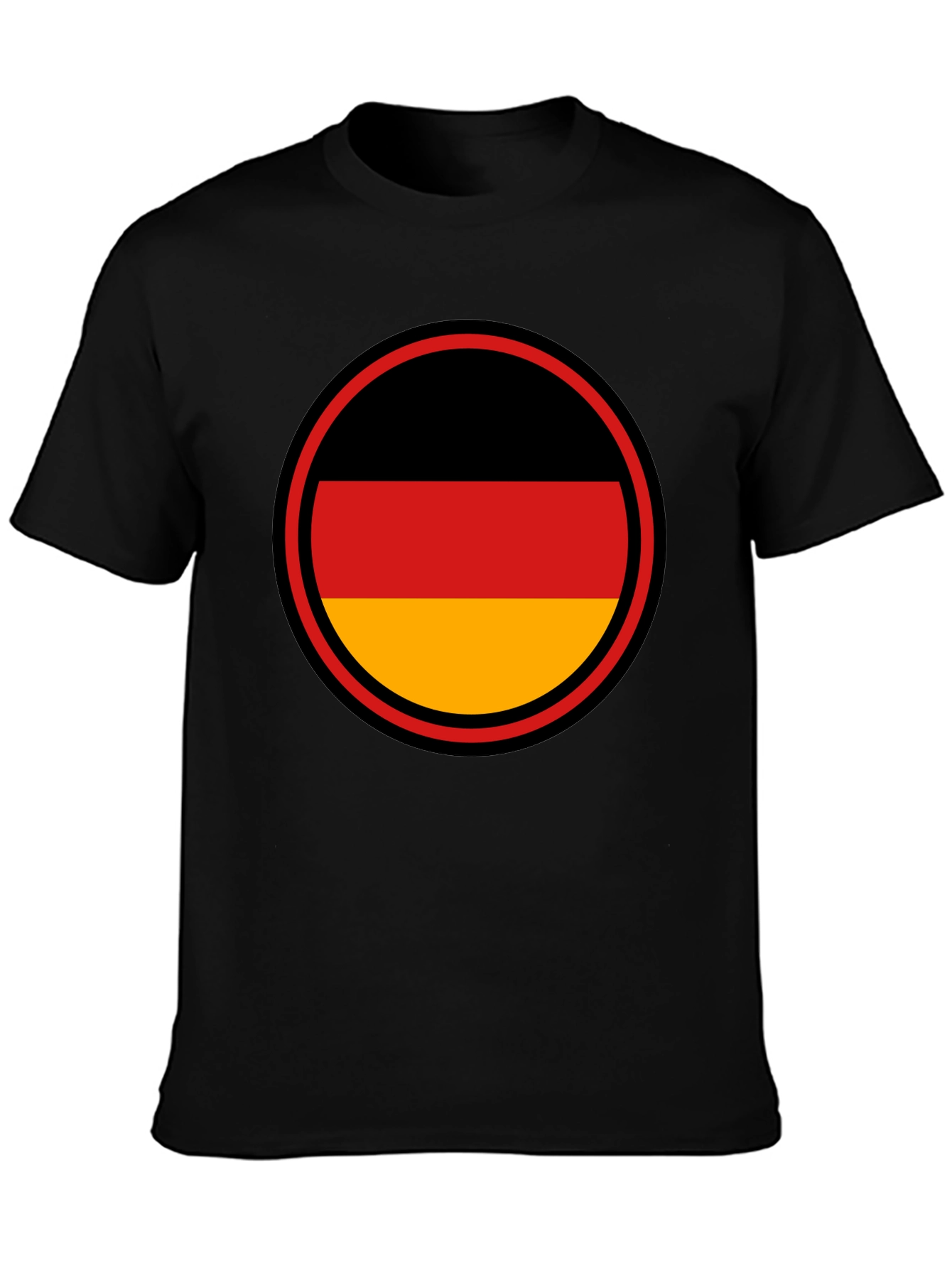 Germany Flag Circle T-Shirt - Black