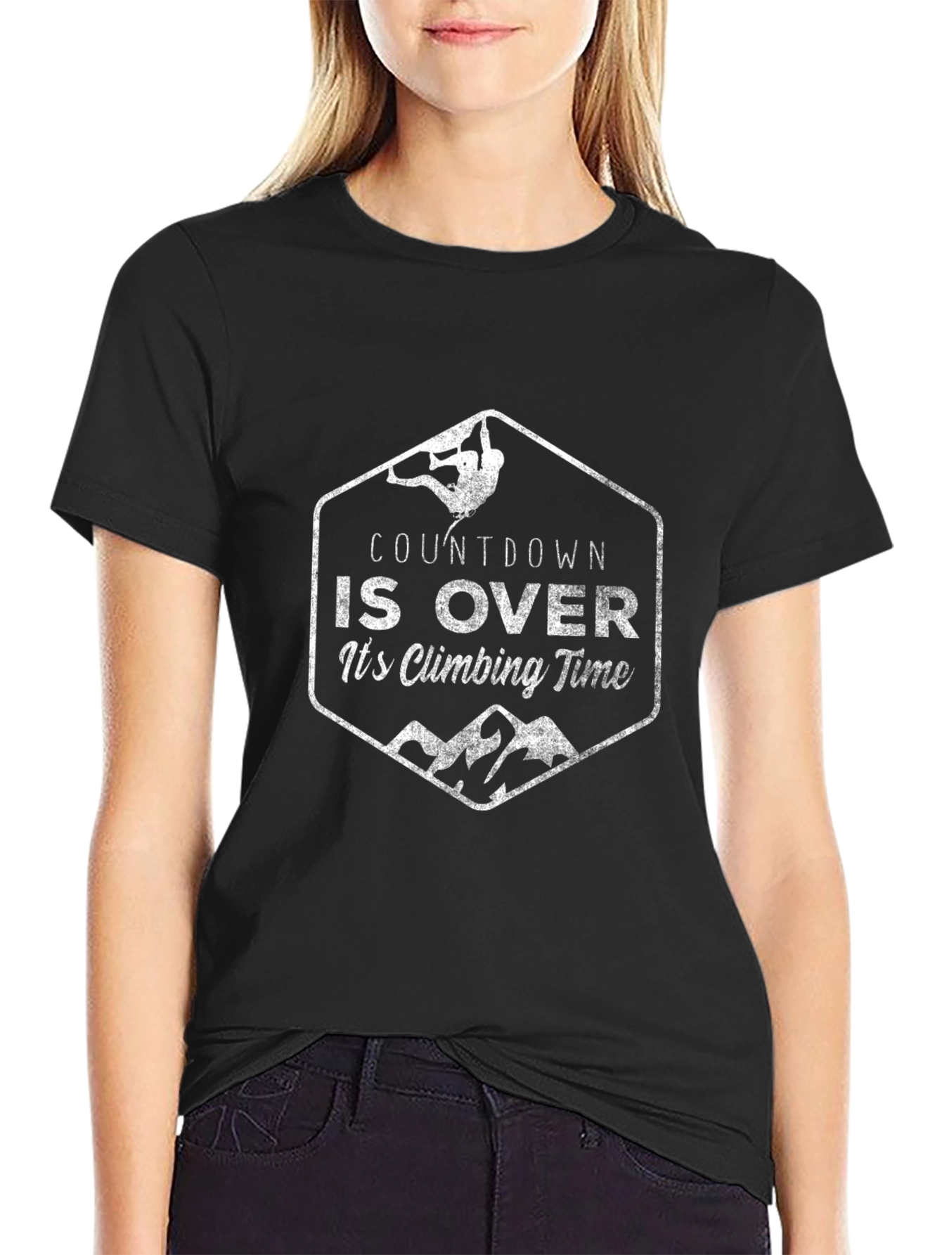 Climbing Time Graphic Tee - Black