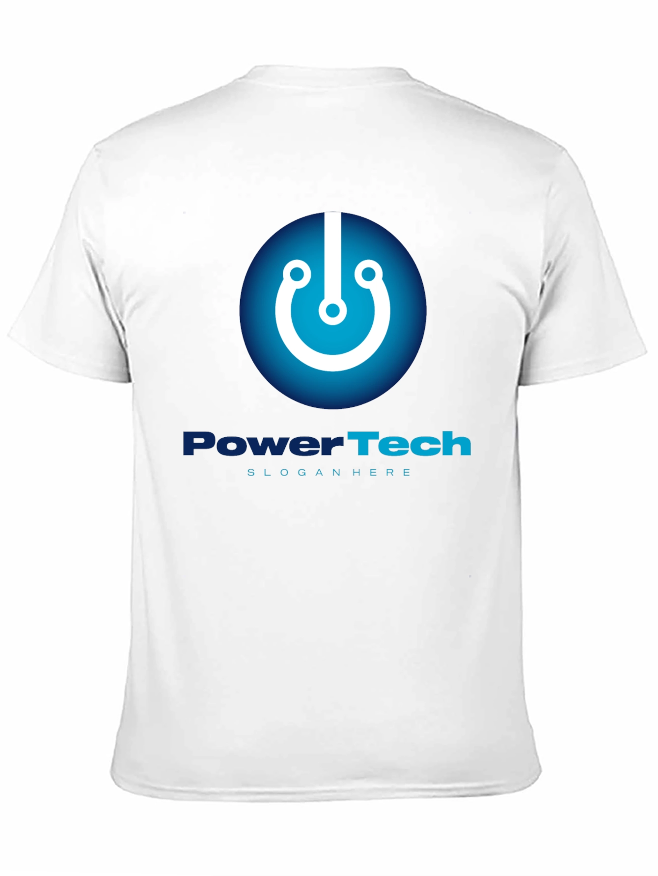PowerTech Black T-Shirt - Modern Tech Design