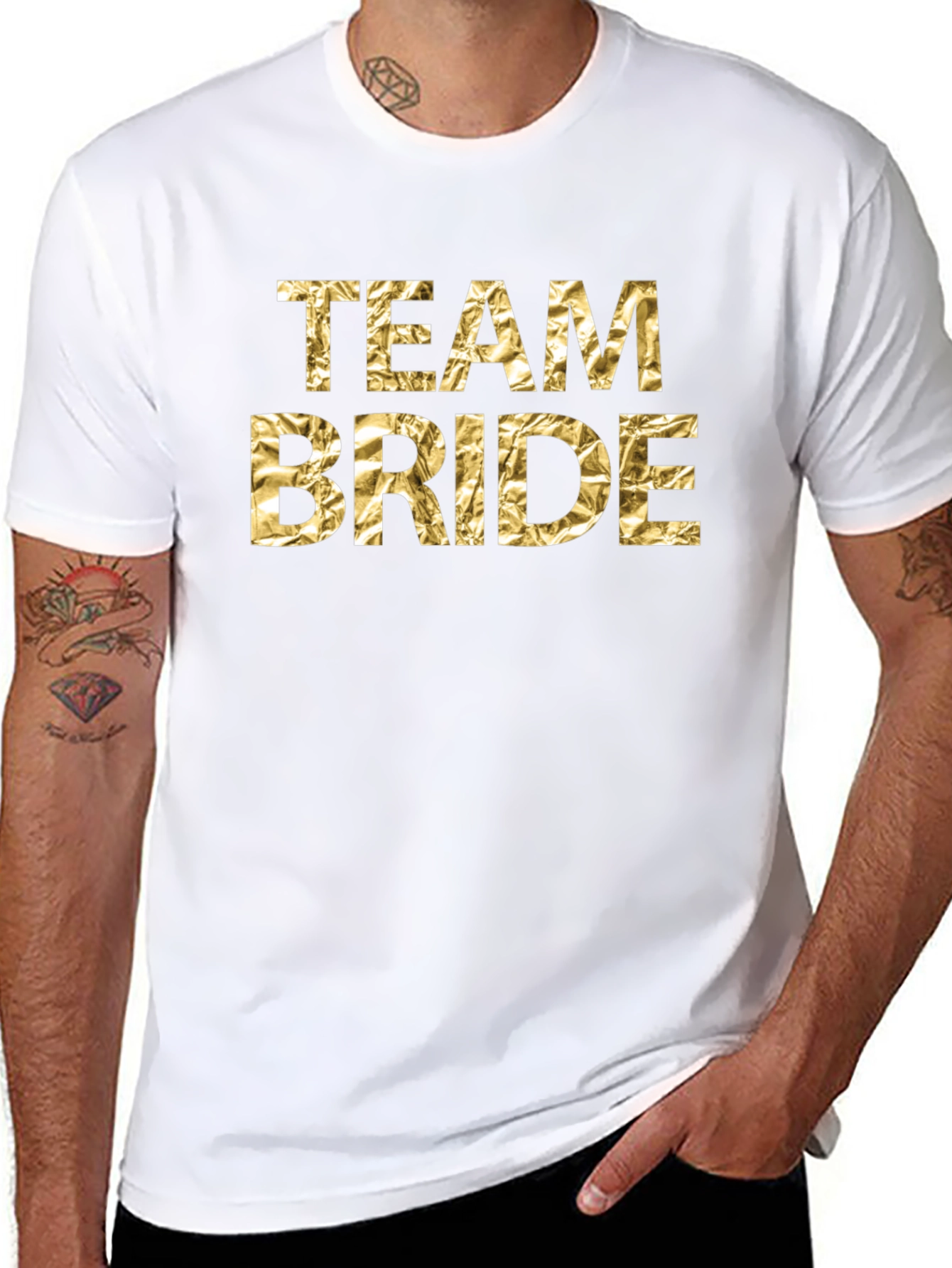 Team Bride Gold Foil T-Shirt