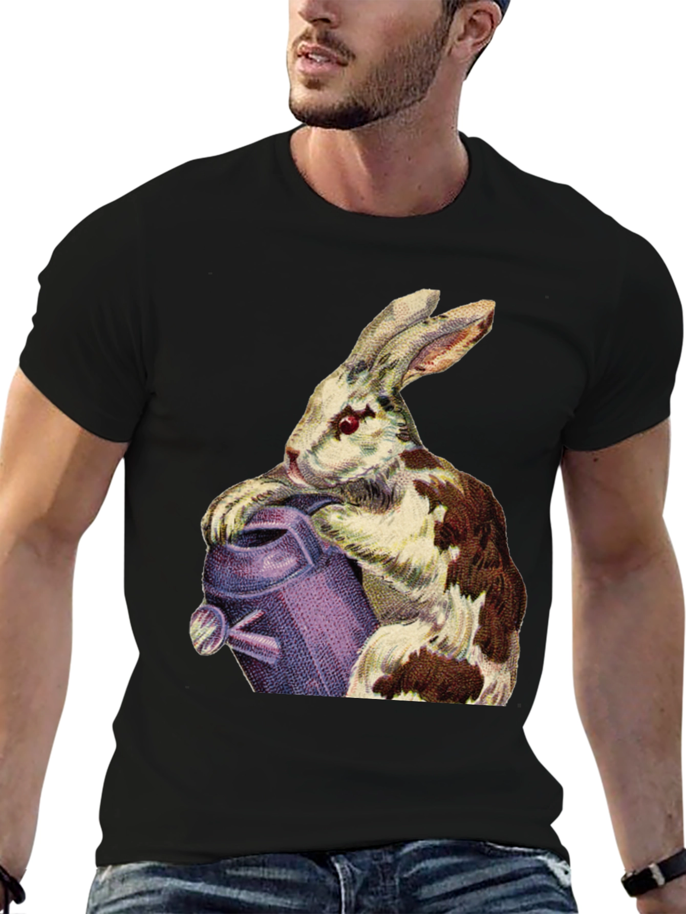 Rabbit & Watering Can Graphic Tee
