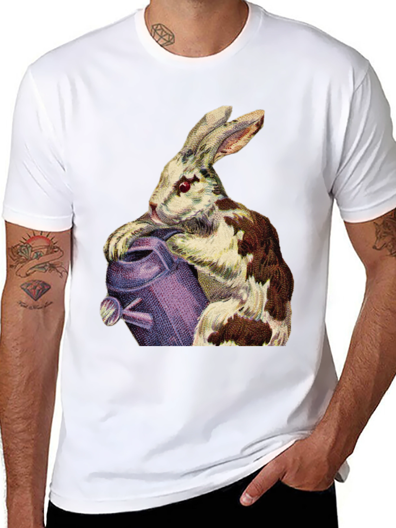 Rabbit & Watering Can Graphic Tee
