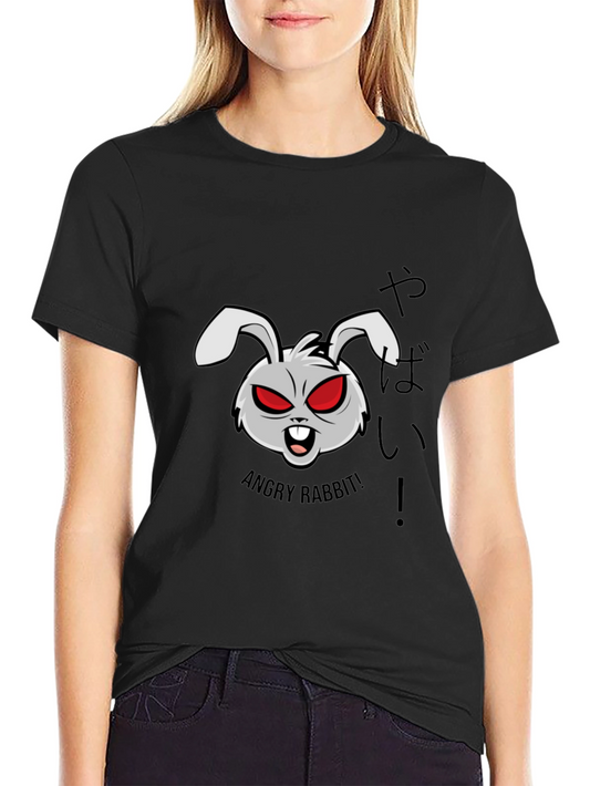 Angry Rabbit Graphic T-Shirt - Edgy & Unique Design