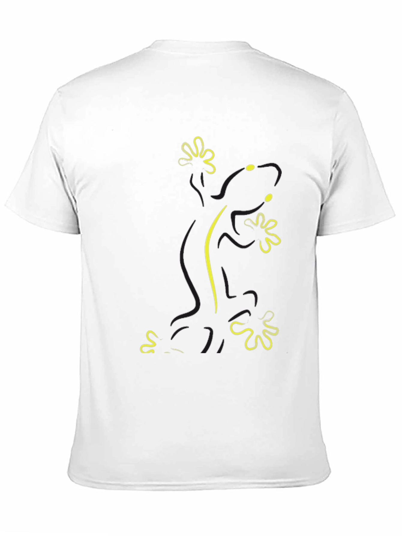 Mens Black T-Shirt with Gecko Design