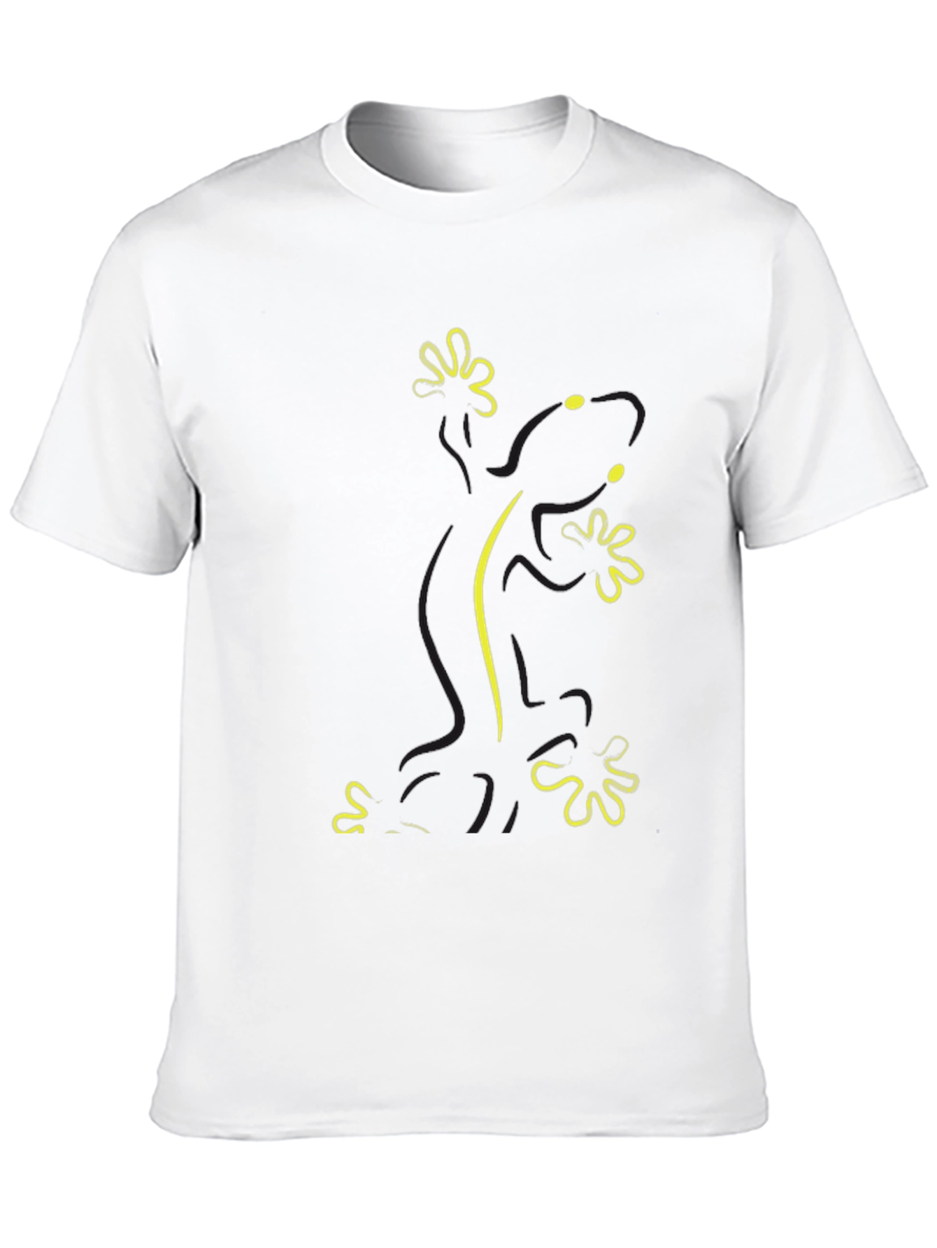 Mens Black T-Shirt with Gecko Design