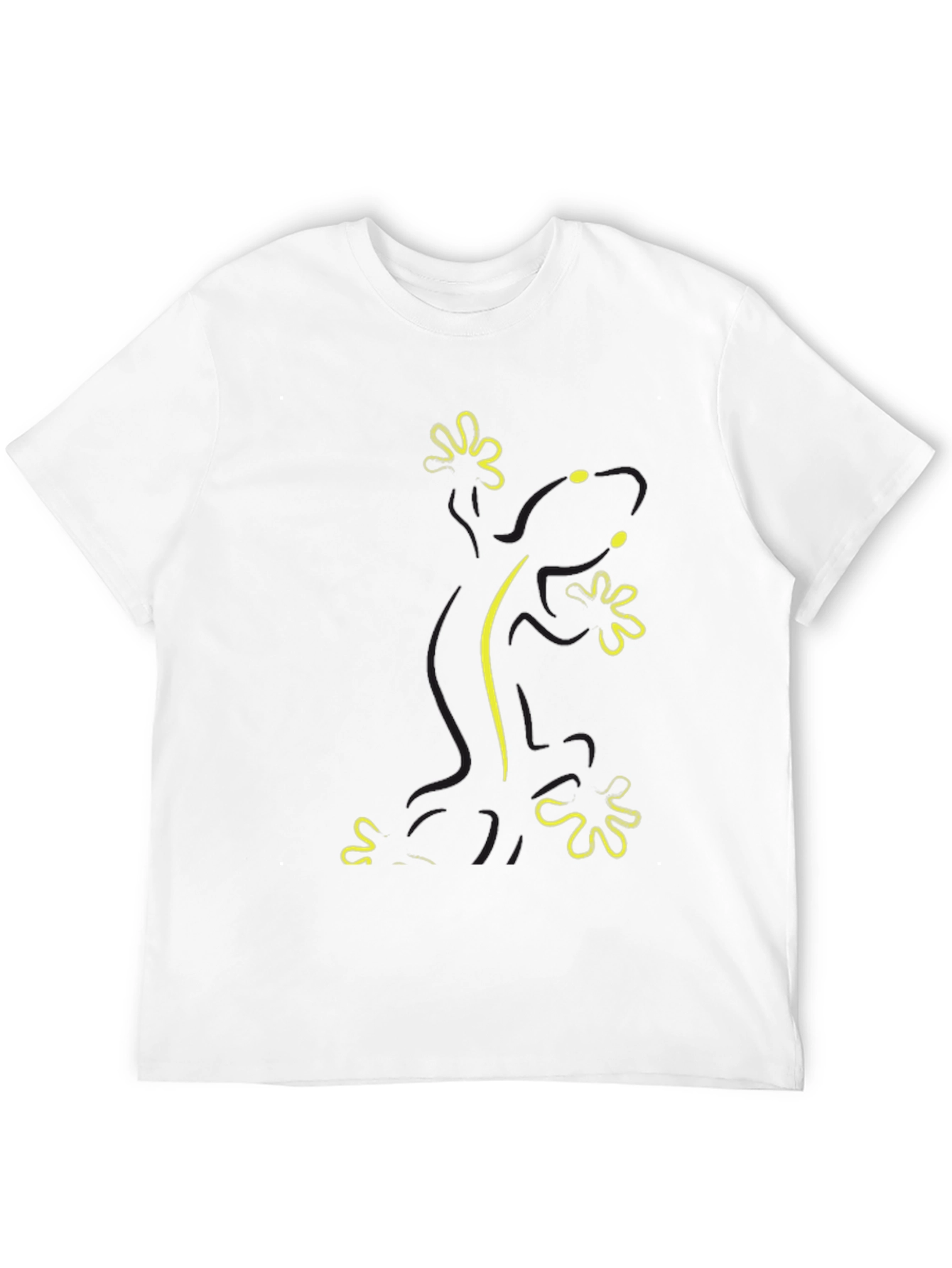 Mens Black T-Shirt with Gecko Design