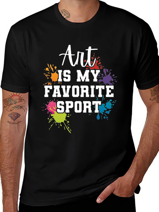 Art Is My Favorite Sport Black T-Shirt