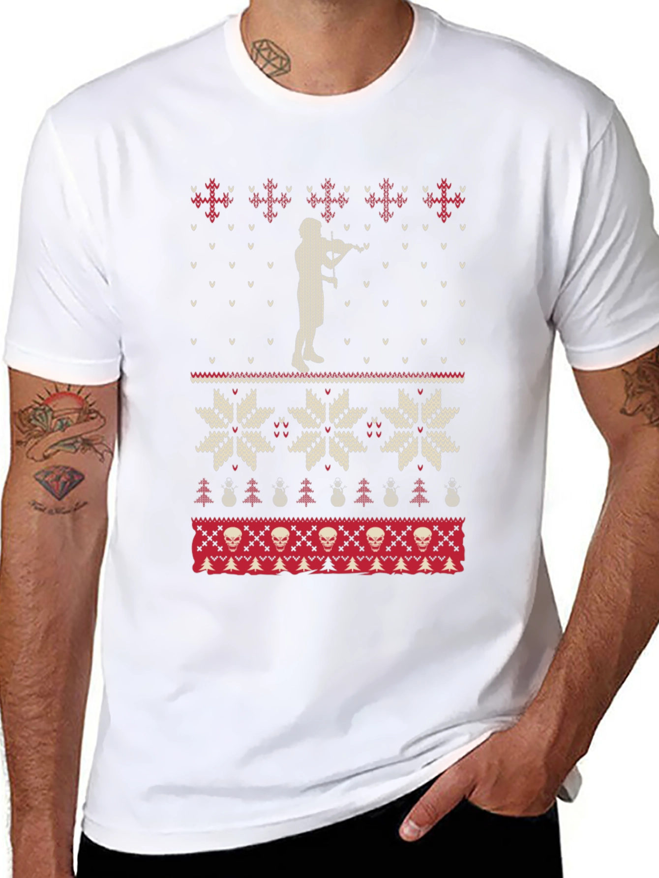 Novelty Ugly Christmas Sweater T-Shirt