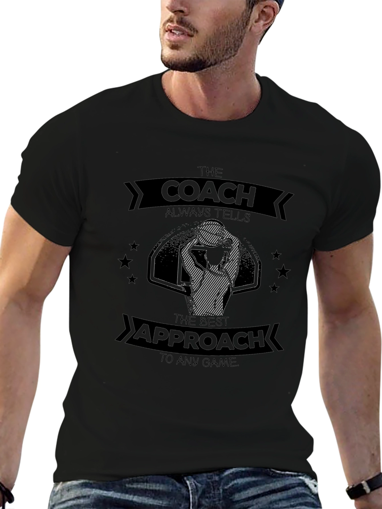 Coach Always Tells T-Shirt: Basketball Game Day Apparel