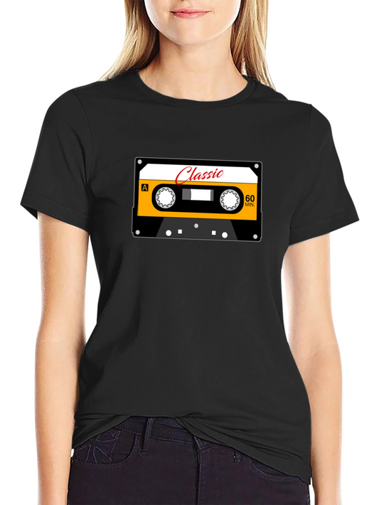 Classic Cassette Tape Graphic Tee - Retro Music Lover T-Shirt