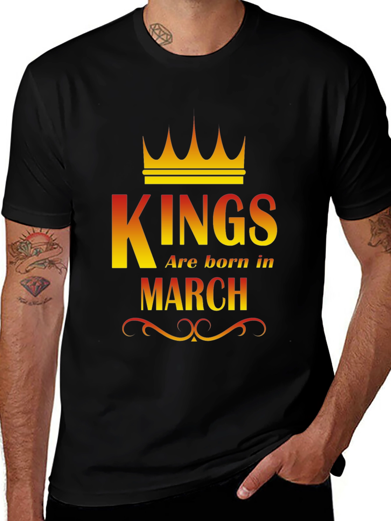 Kings Are Born In March Graphic T-Shirt