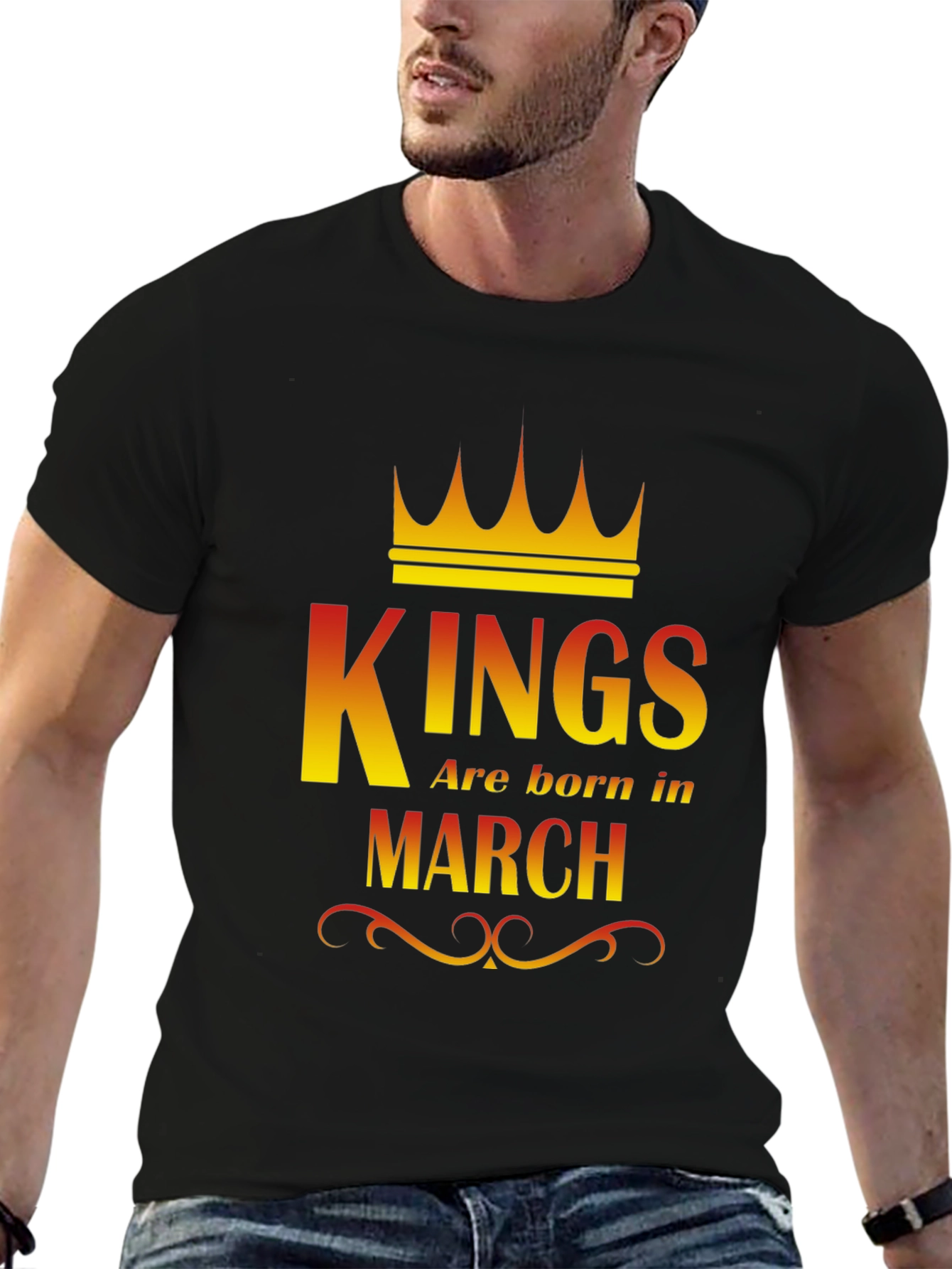 Kings Are Born In March Graphic T-Shirt