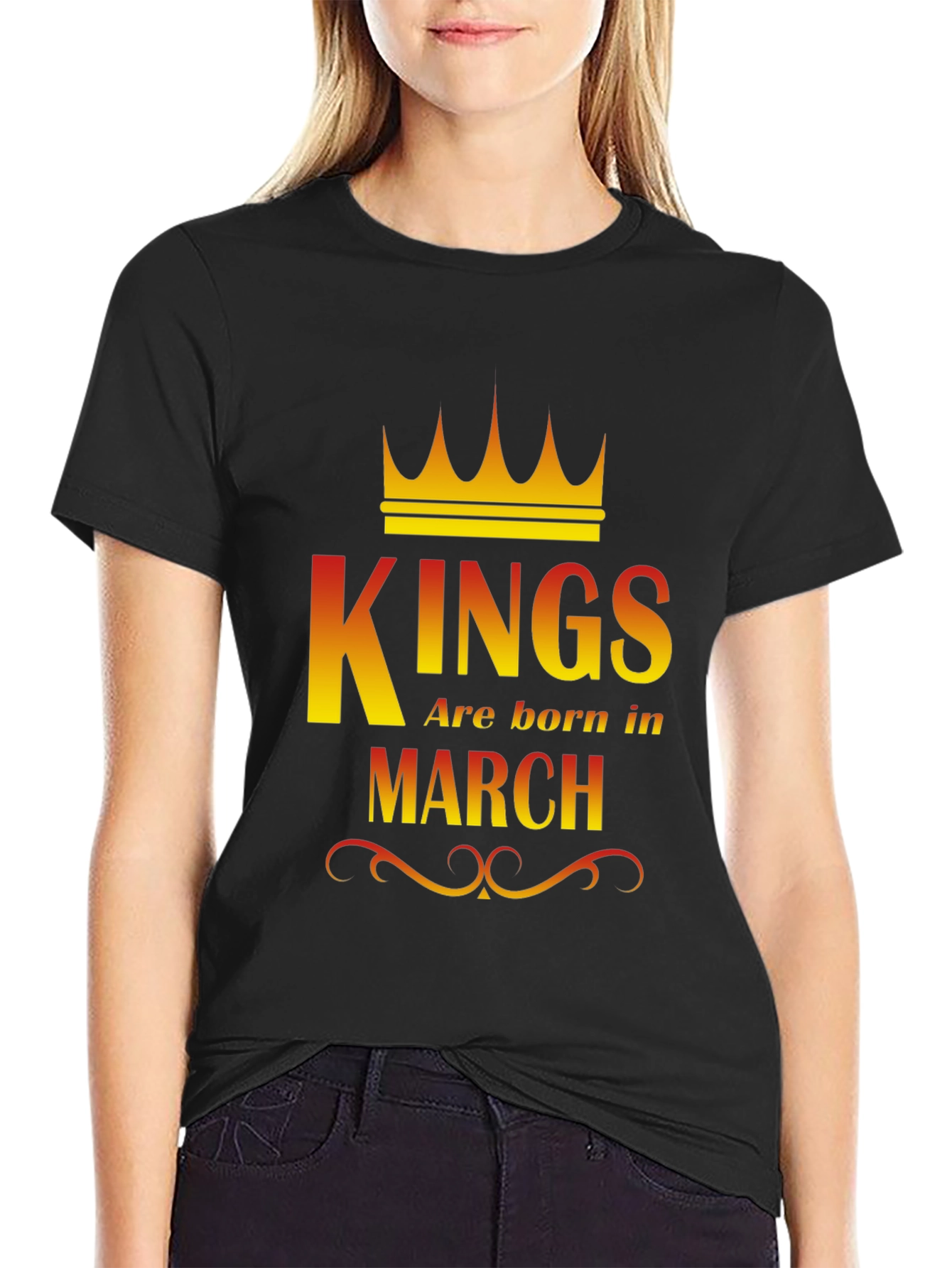 Kings Are Born In March Graphic T-Shirt