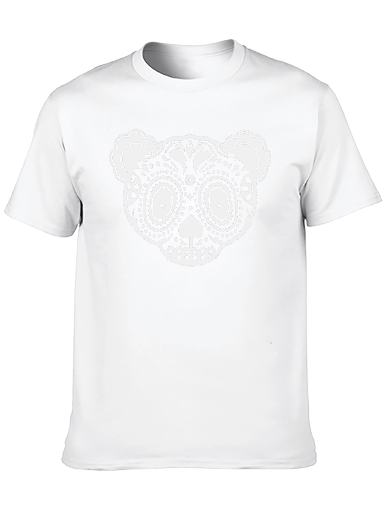 Sugar Skull Bear T-Shirt - Black Cotton Tee
