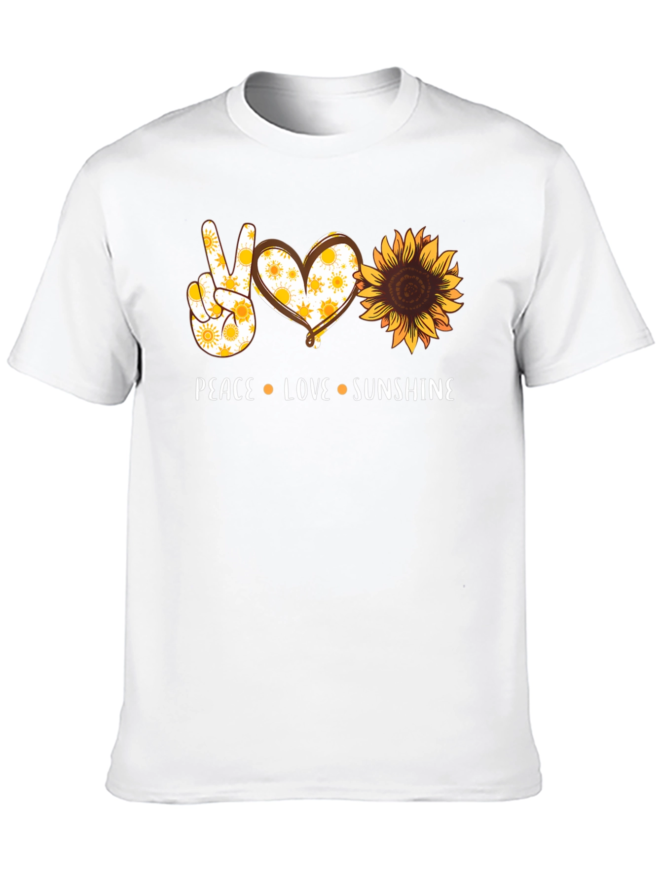 Peace Love Sunshine Graphic Tee - Black Unisex T-Shirt