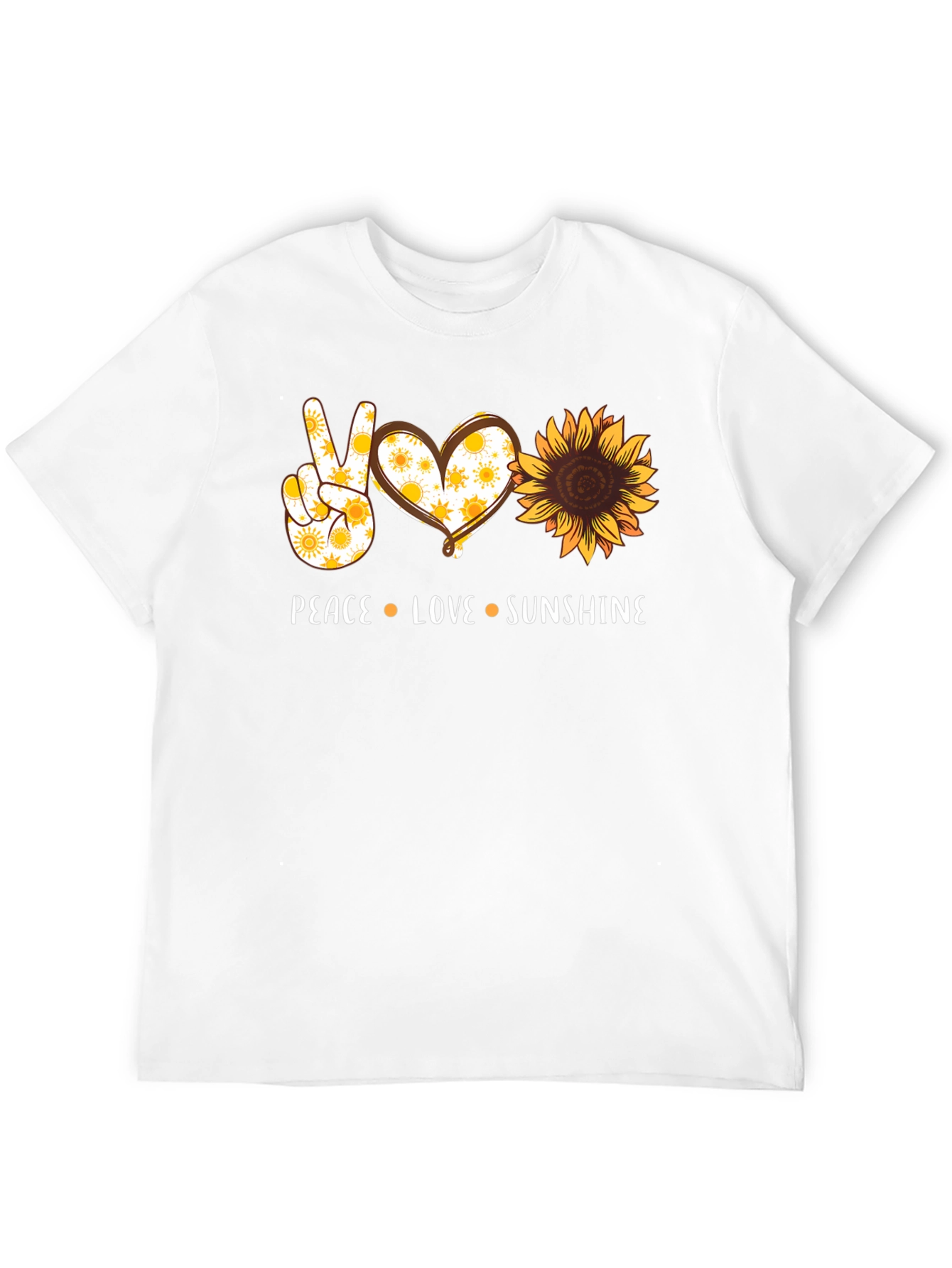 Peace Love Sunshine Graphic Tee - Black Unisex T-Shirt