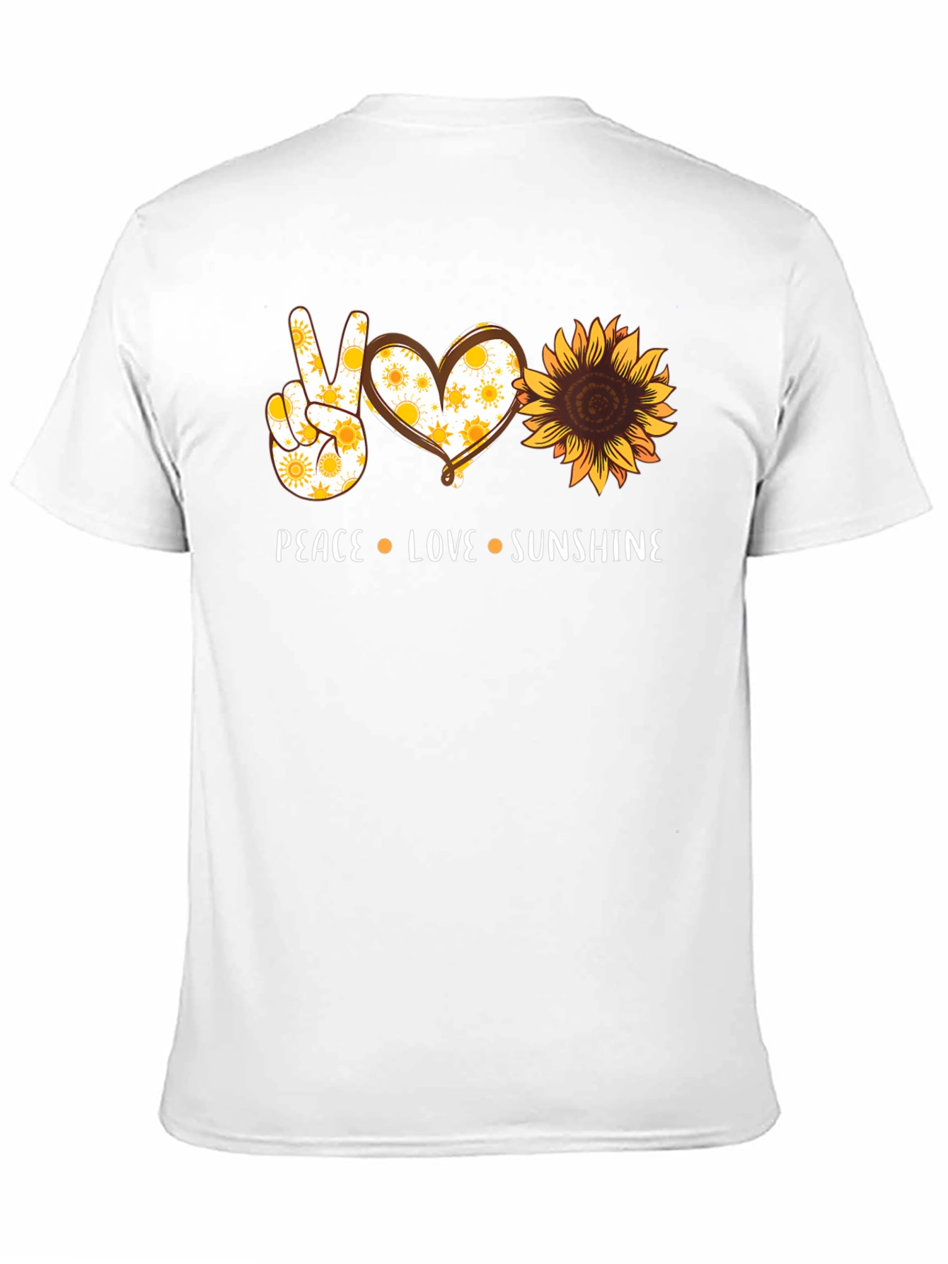 Peace Love Sunshine Graphic Tee - Black Unisex T-Shirt