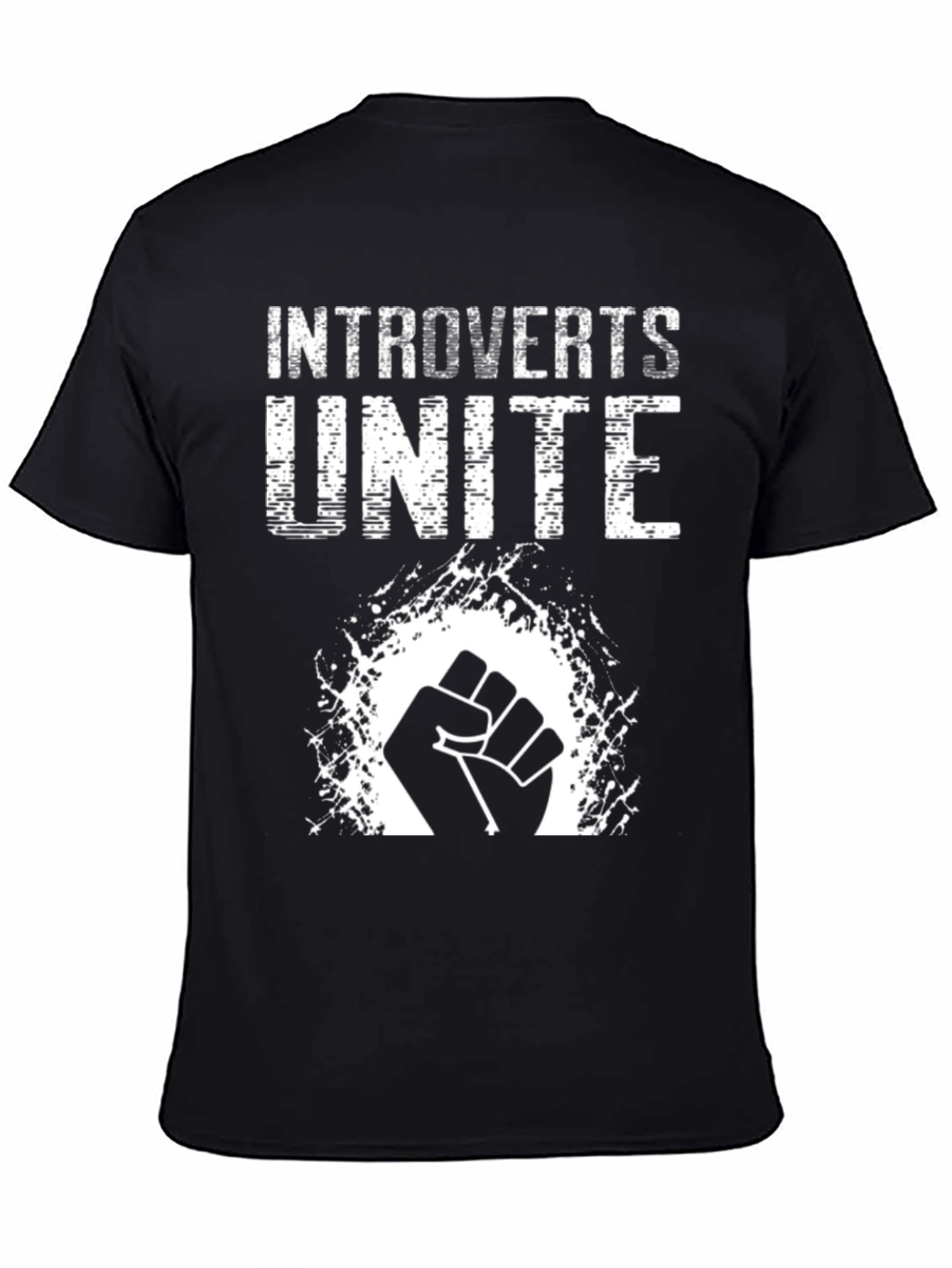 Introverts Unite Black Graphic T-Shirt