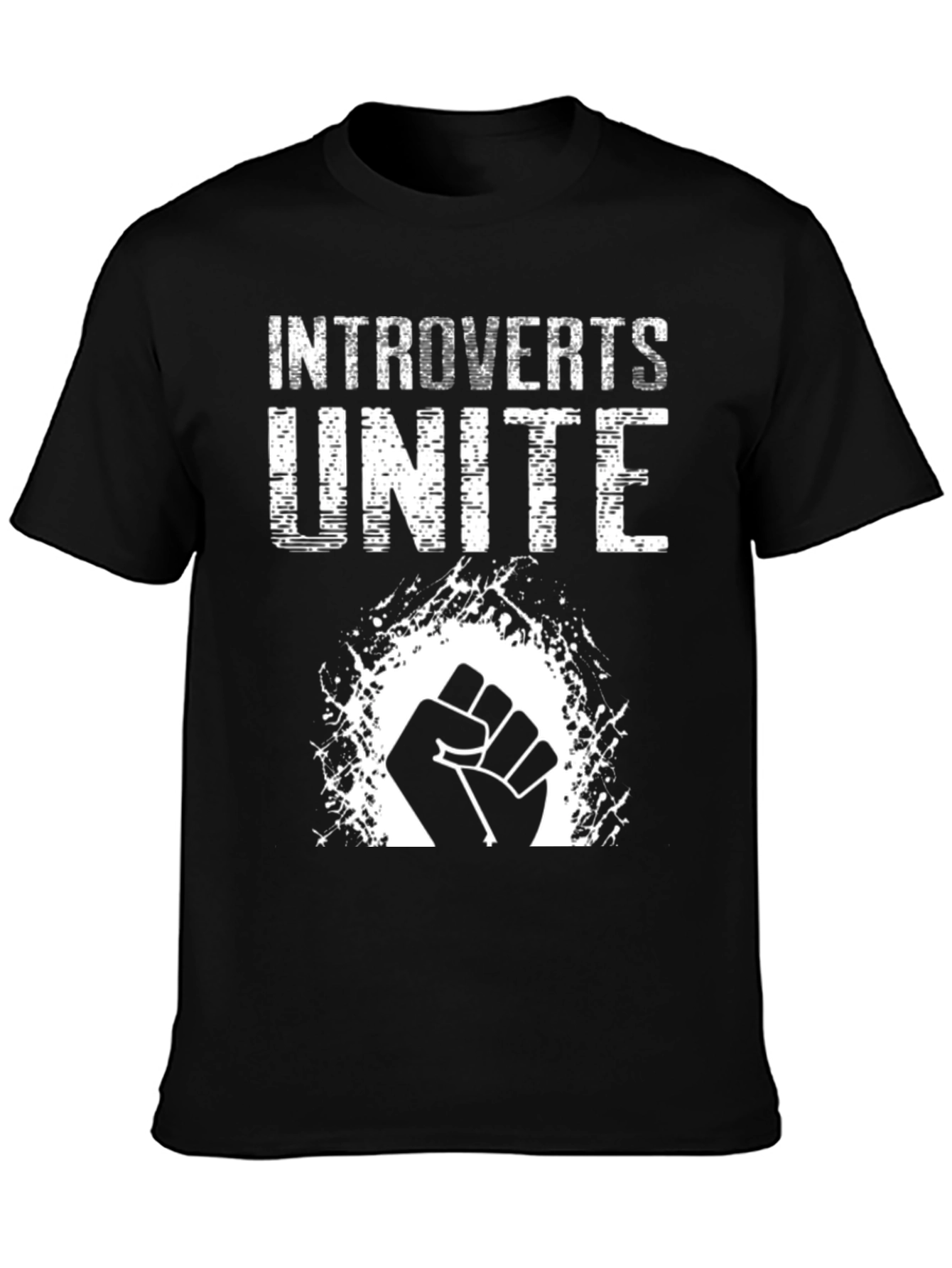 Introverts Unite Black Graphic T-Shirt