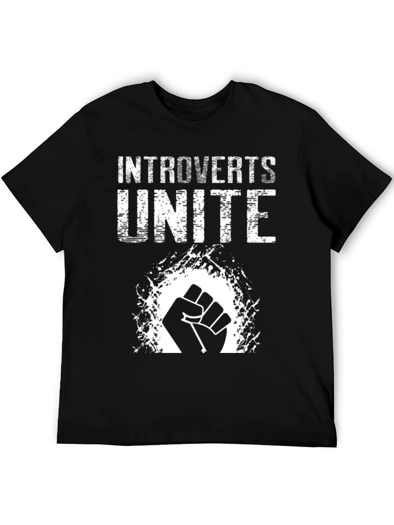 Introverts Unite Black Graphic T-Shirt
