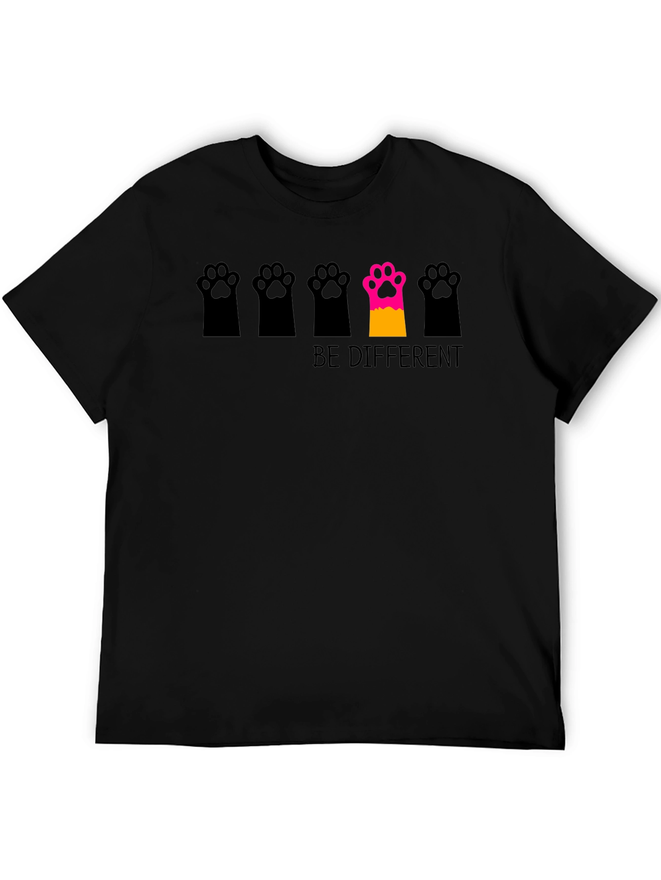 Be Different Paw Print Graphic T-Shirt