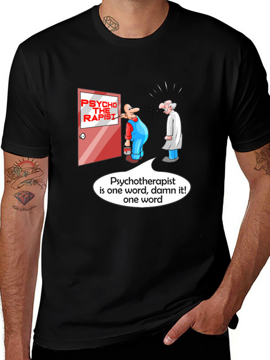 Humorous Psychotherapist Cartoon T-Shirt