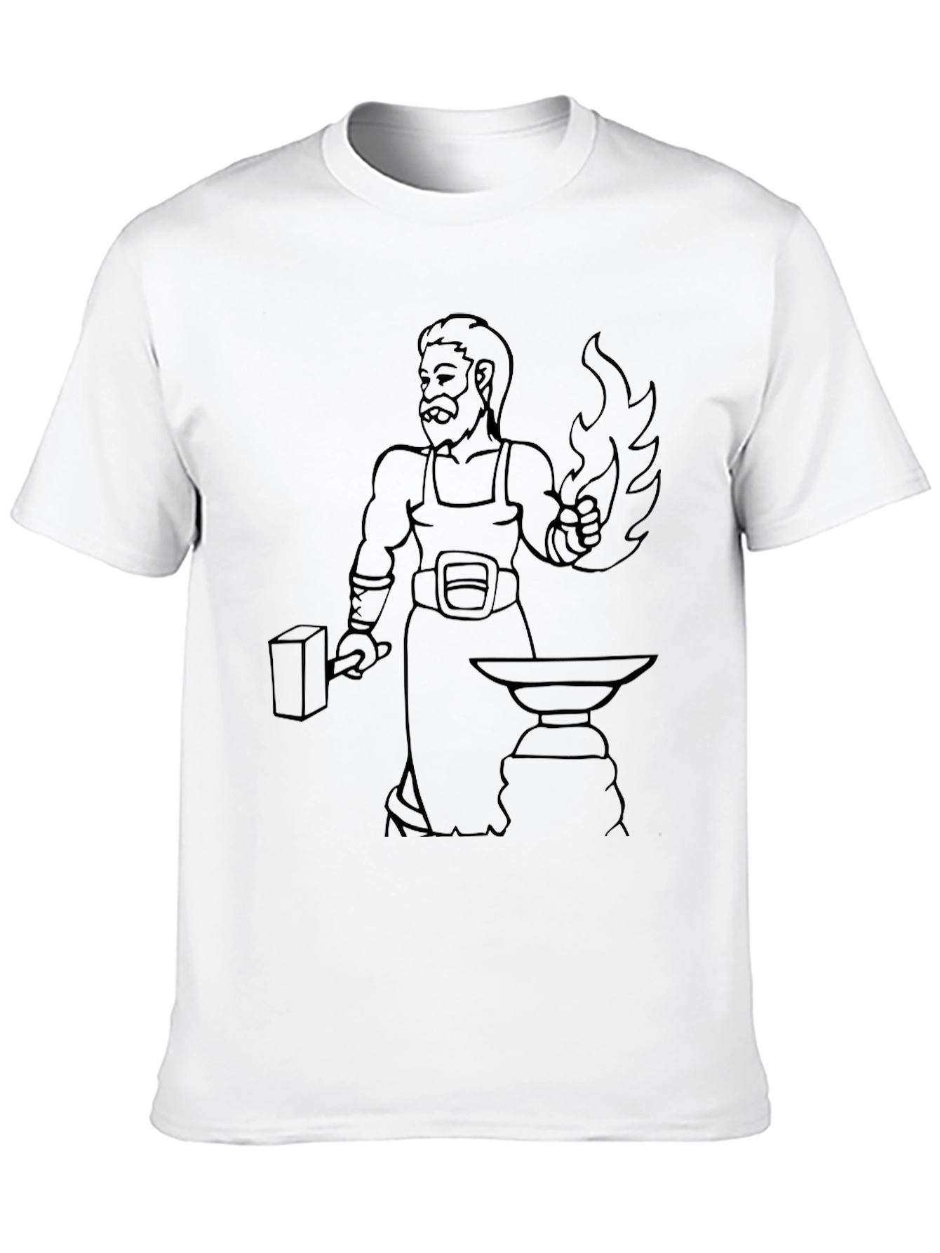 Blacksmith Graphic Tee - Black Cotton T-Shirt