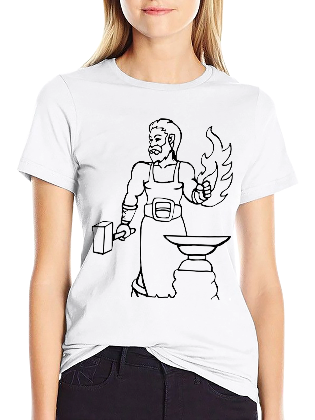 Blacksmith Graphic Tee - Black Cotton T-Shirt