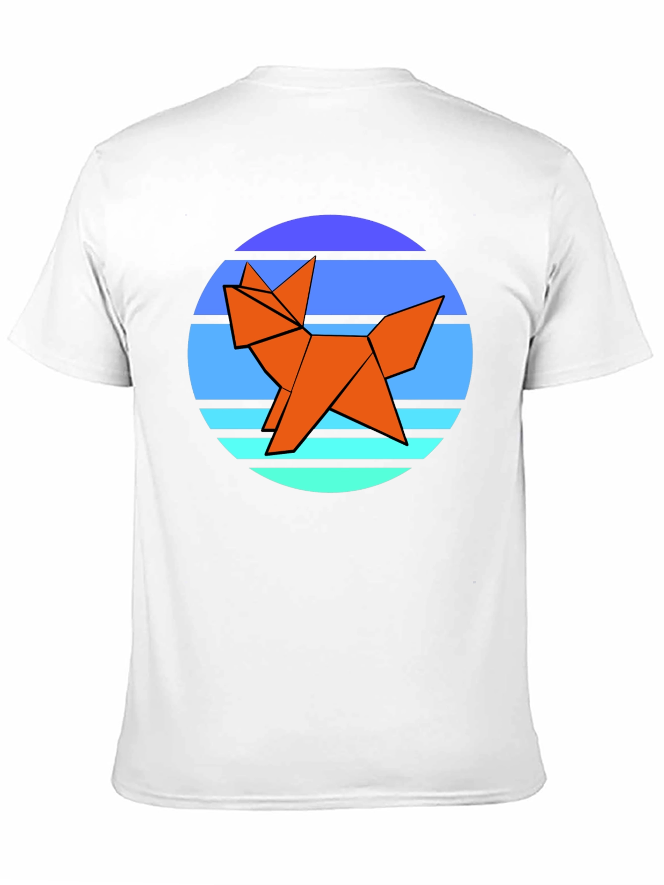 Origami Fox Graphic Tee - Black