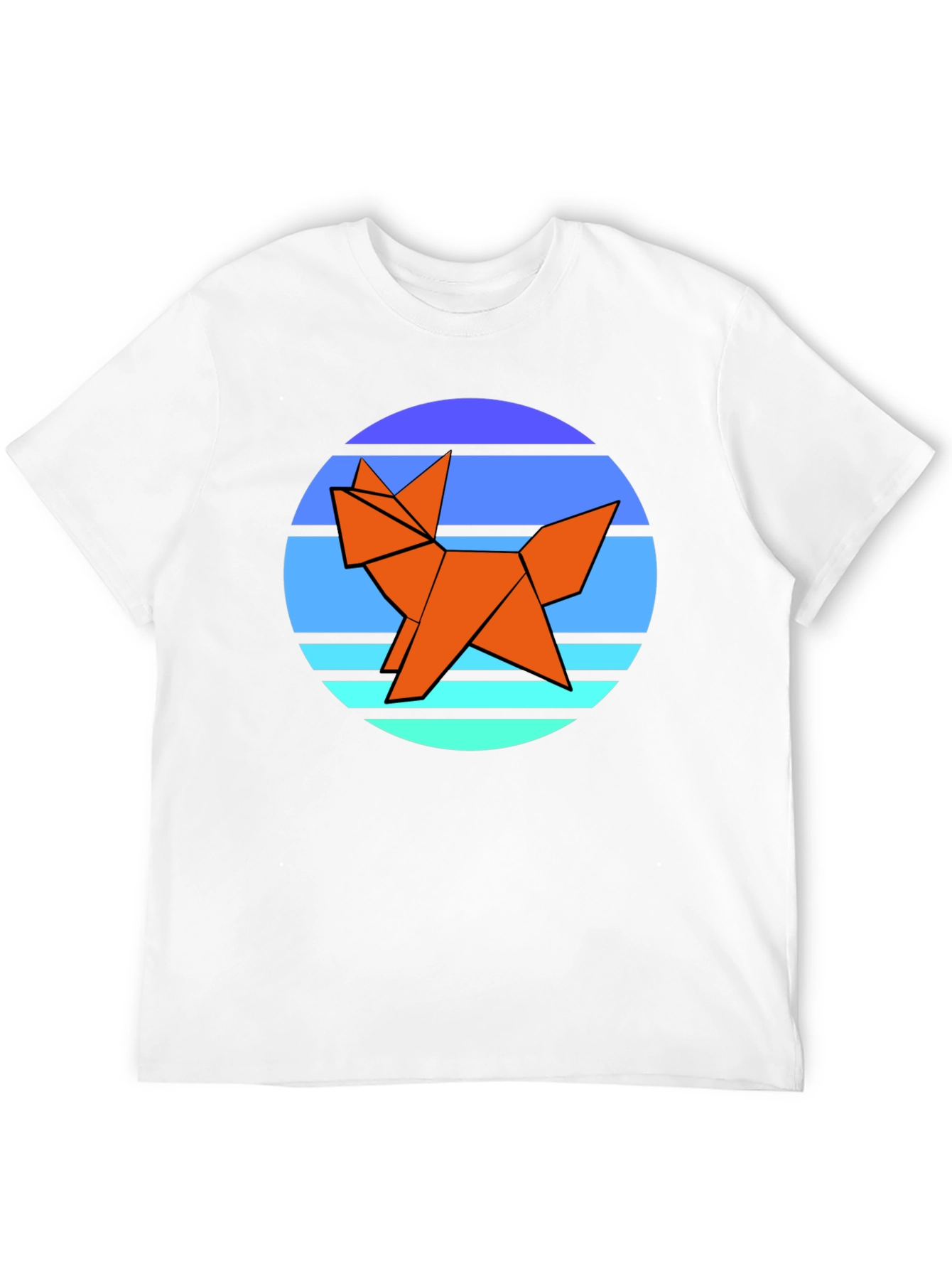 Origami Fox Graphic Tee - Black