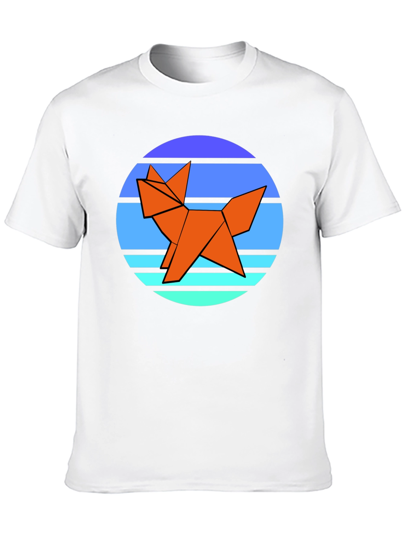 Origami Fox Graphic Tee - Black