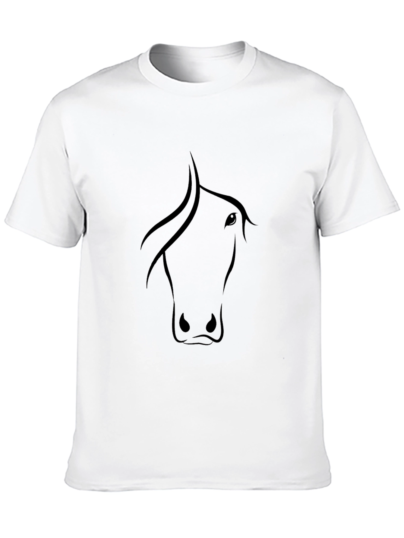 Black Horse Silhouette T-Shirt - Unisex Casual Tee