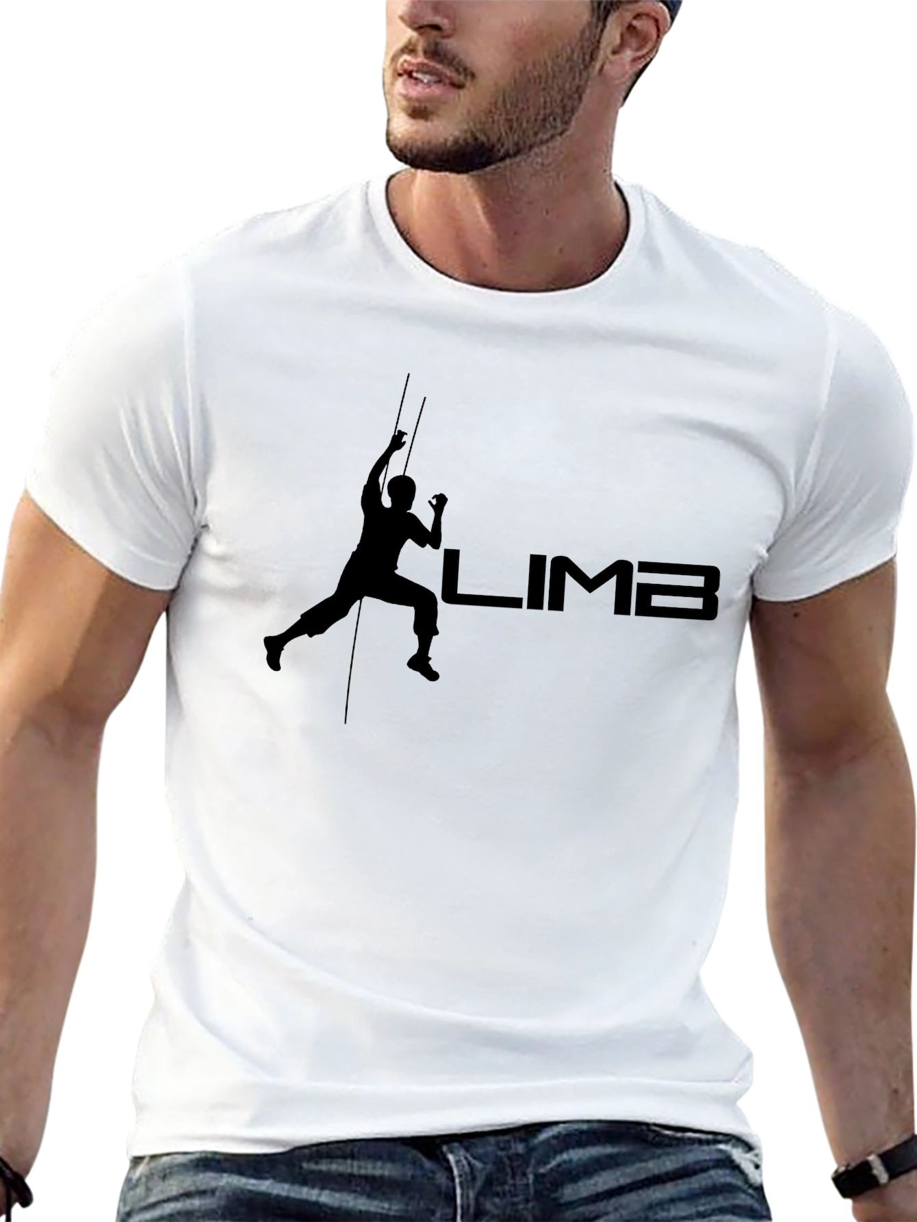 Climb T-Shirt - Black - Sporty Graphic Tee