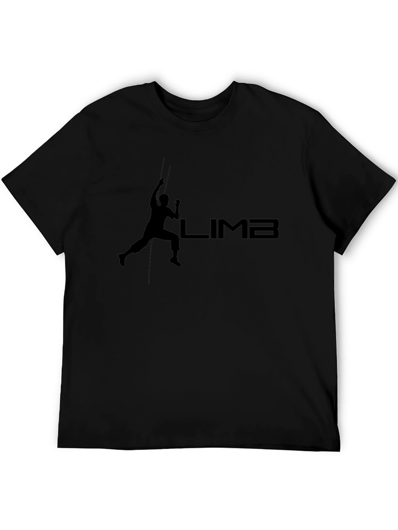 Climb T-Shirt - Black - Sporty Graphic Tee