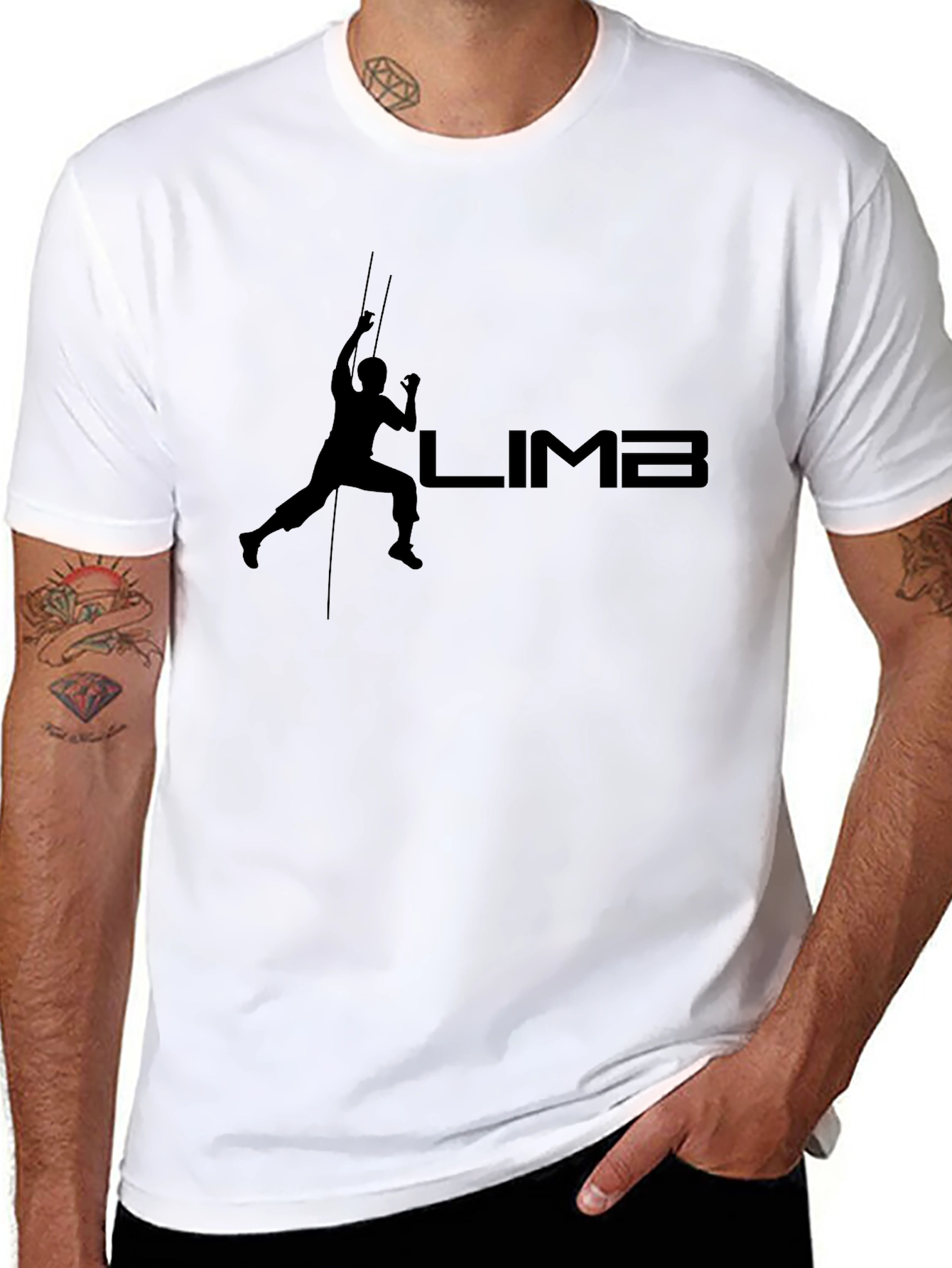 Climb T-Shirt - Black - Sporty Graphic Tee