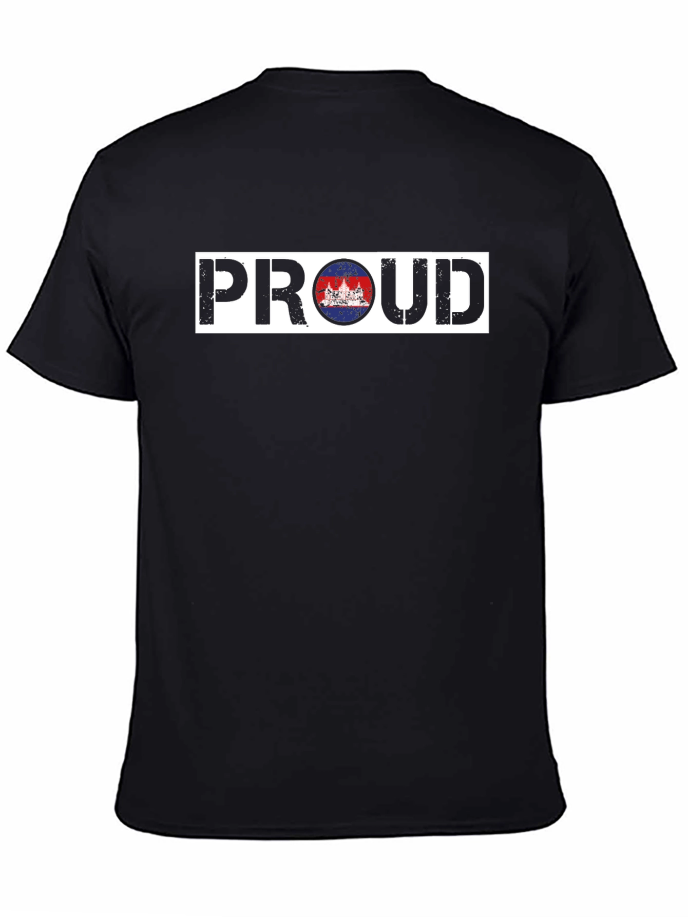 Proud Country Flag Graphic Tee - Black