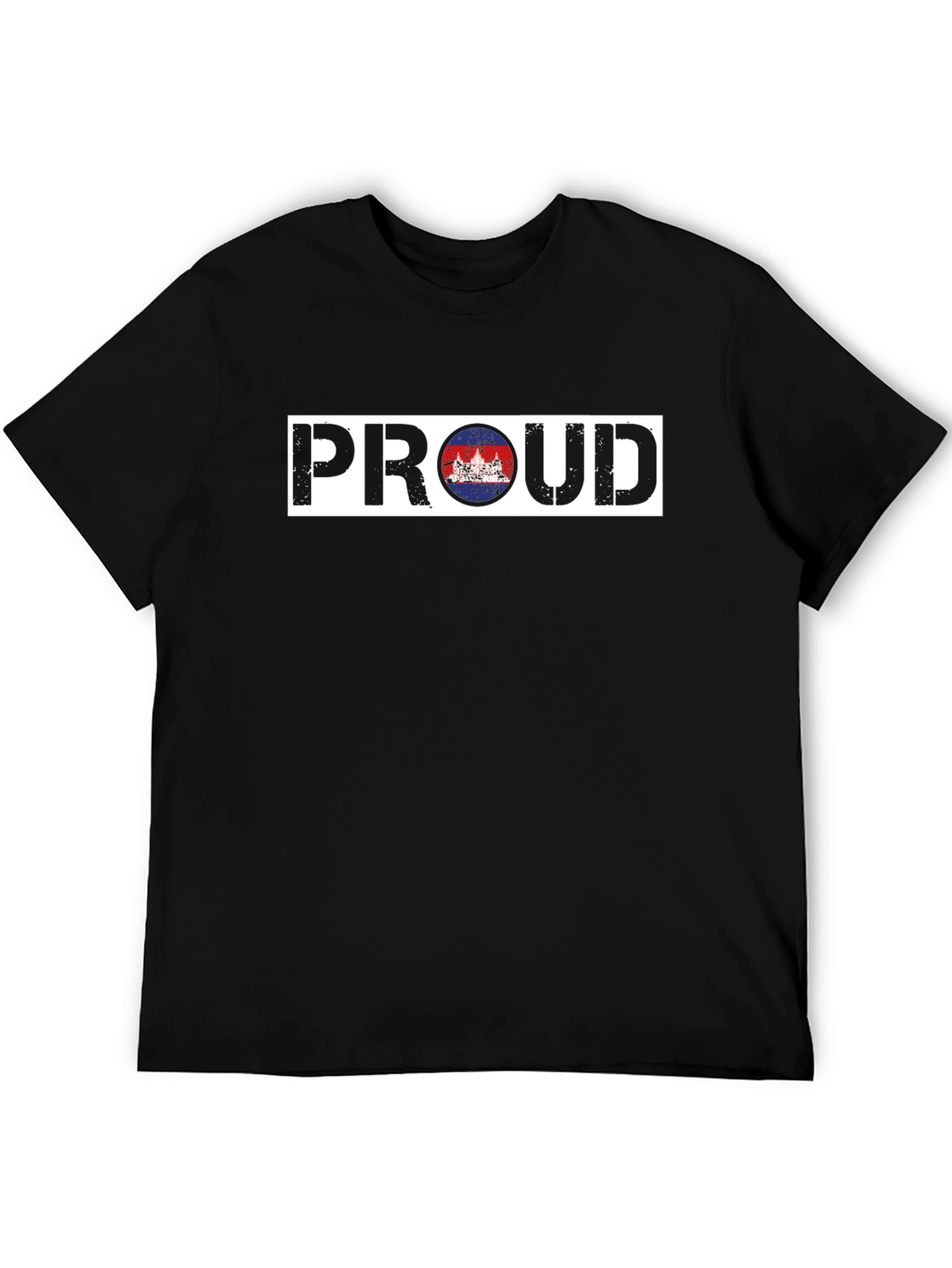 Proud Country Flag Graphic Tee - Black