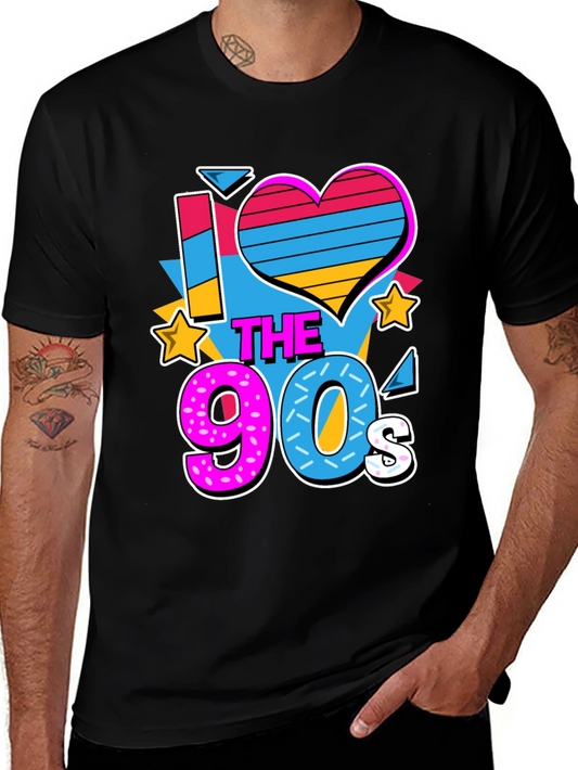 I Love the 90s Graphic T-Shirt Retro Nostalgia
