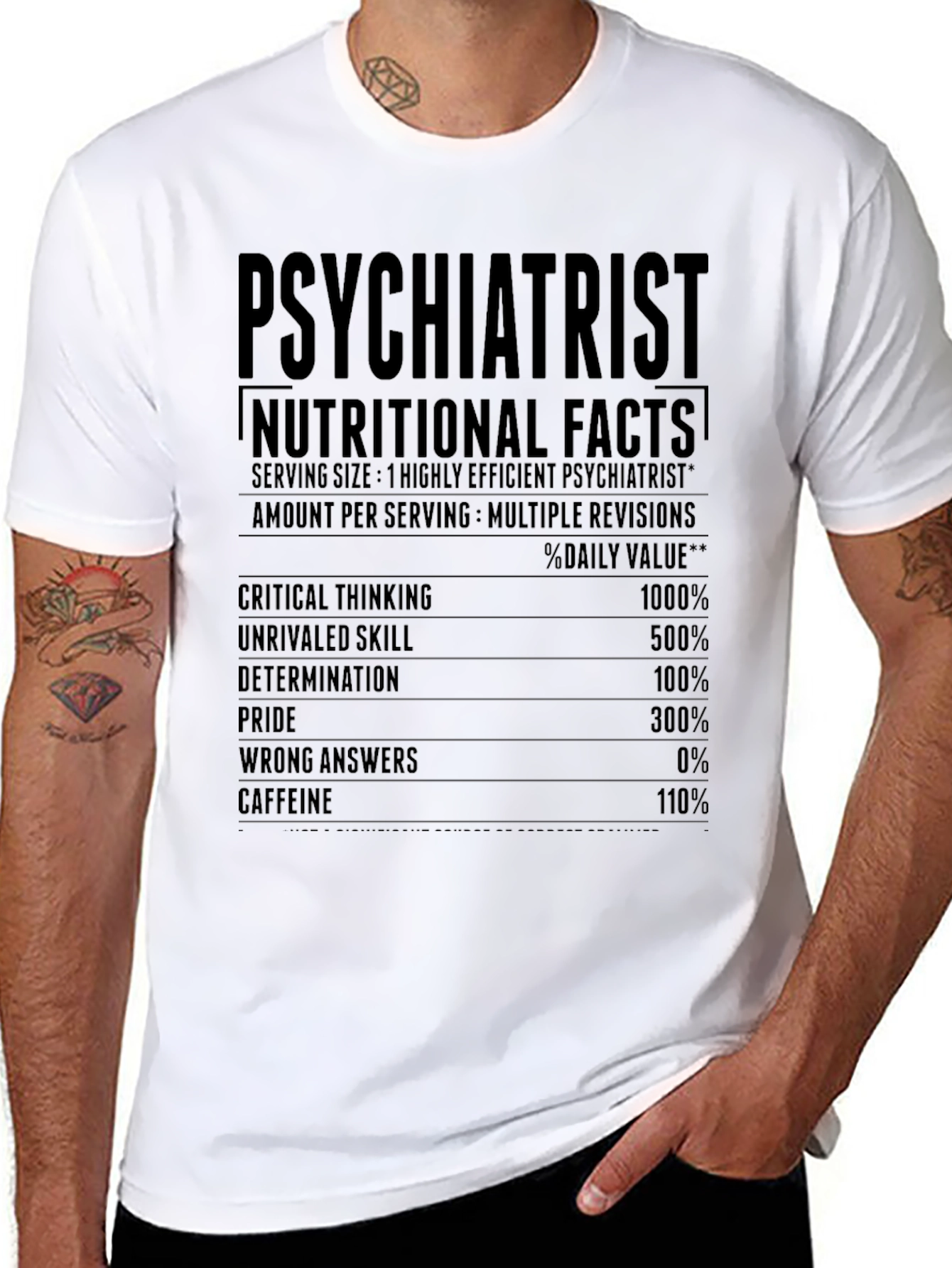 Psychiatrist Nutritional Facts T-Shirt