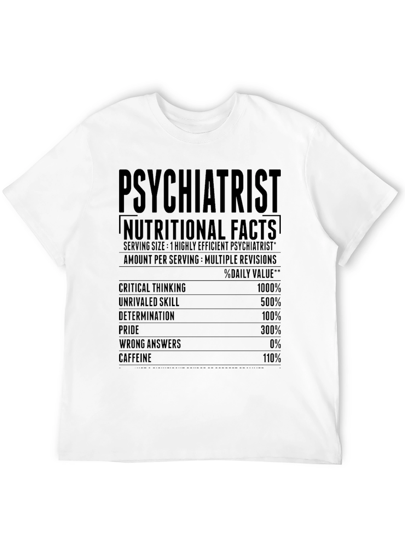 Psychiatrist Nutritional Facts T-Shirt