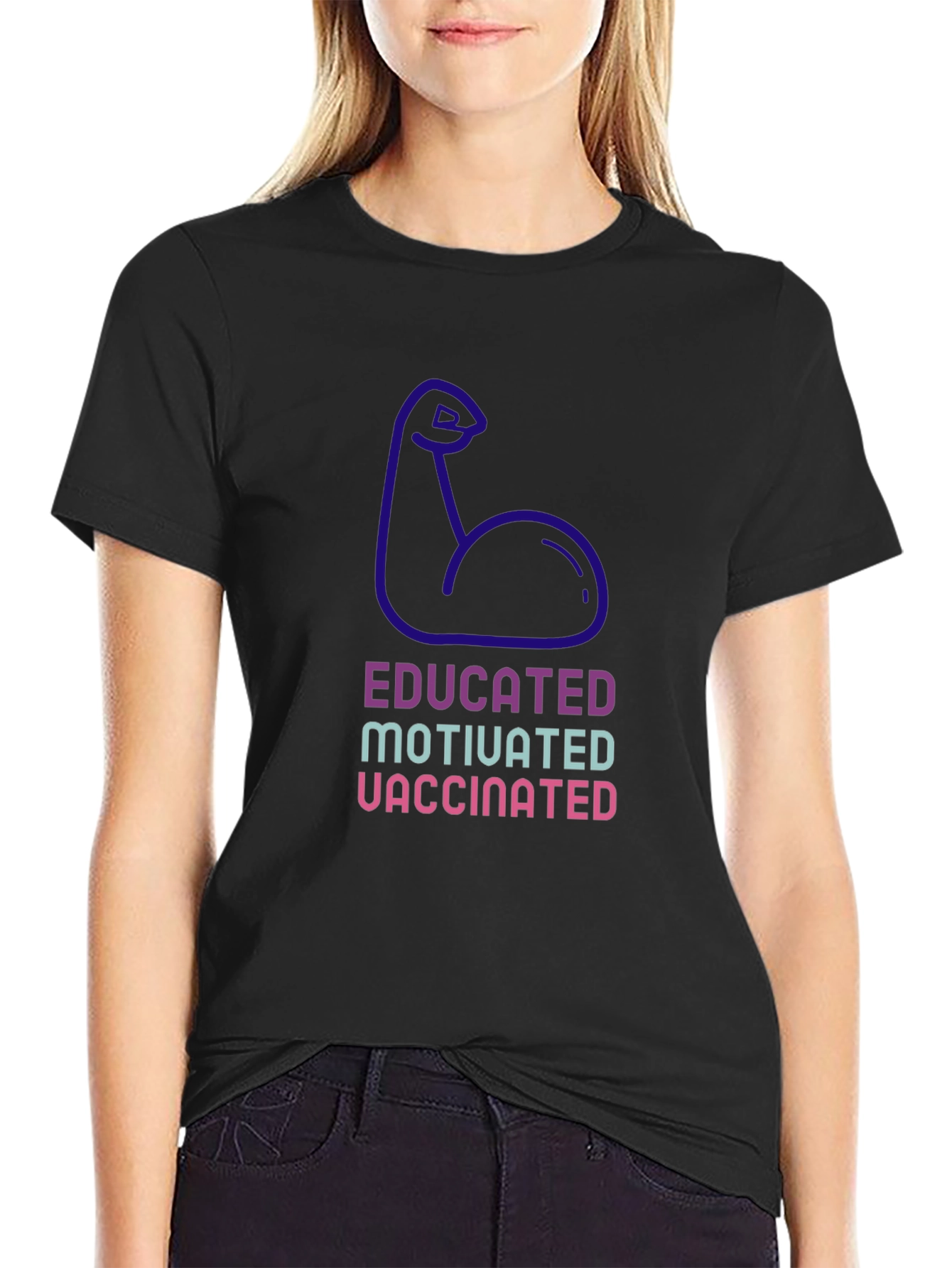 Educated Motivated Vaccinated Graphic Tee