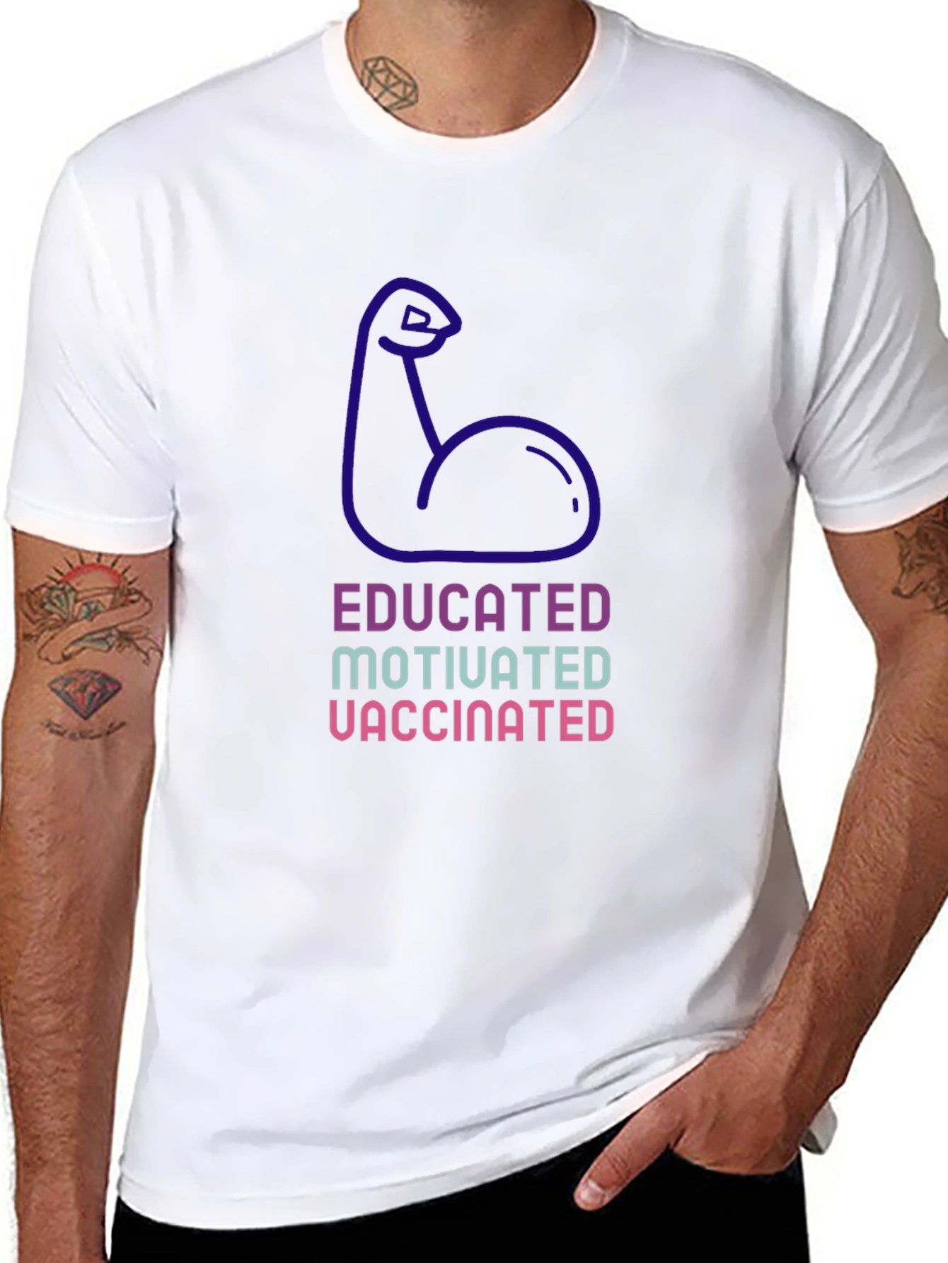 Educated Motivated Vaccinated Graphic Tee