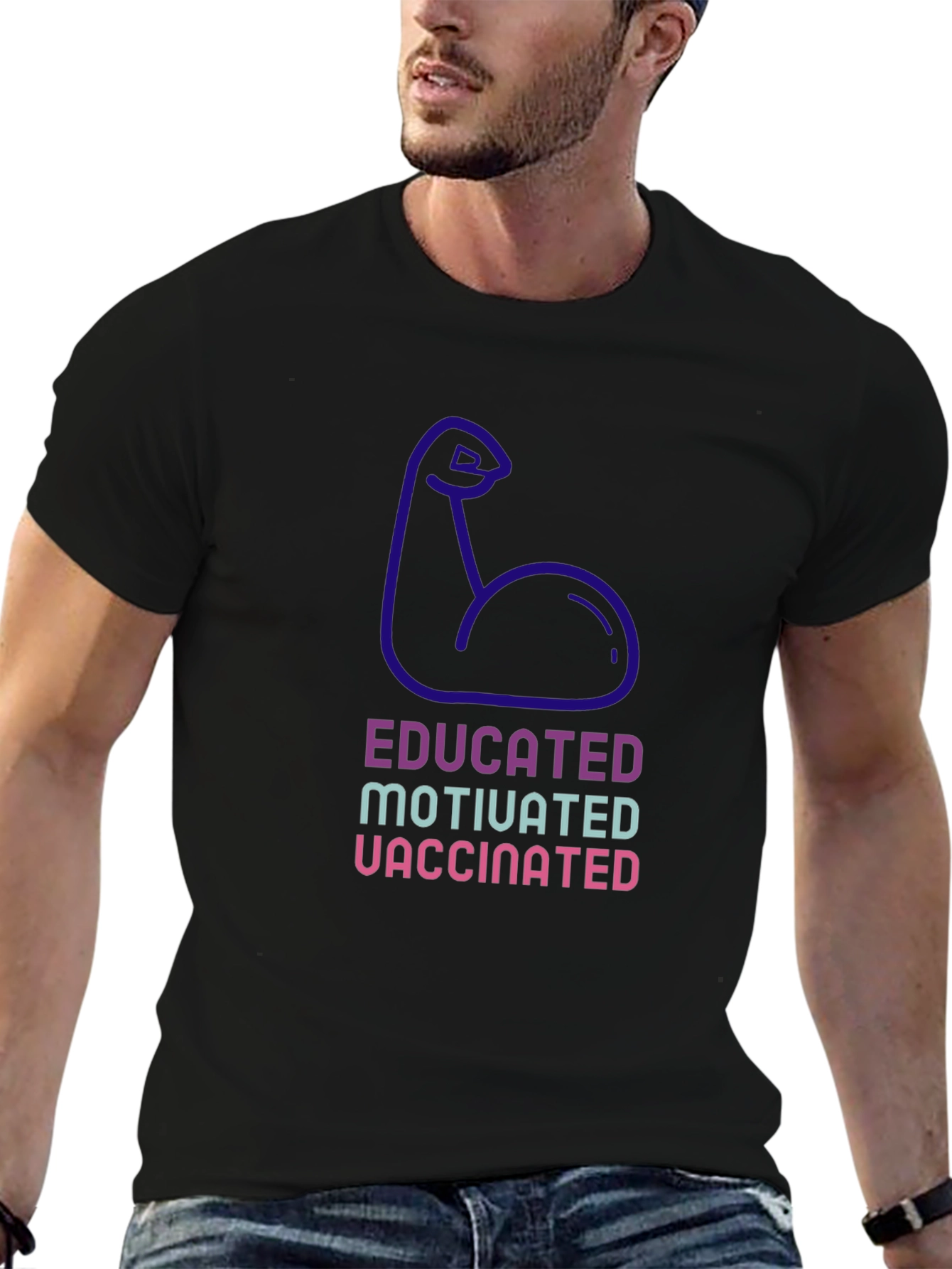 Educated Motivated Vaccinated Graphic Tee