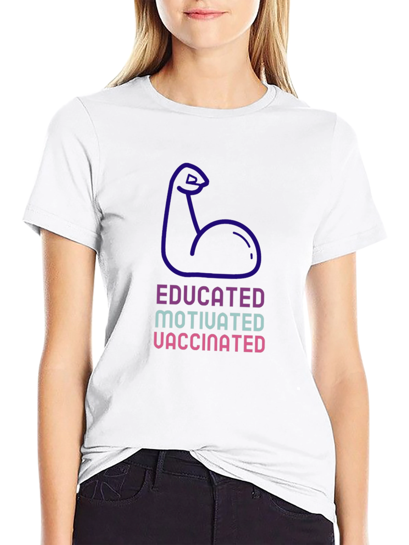 Educated Motivated Vaccinated Graphic Tee