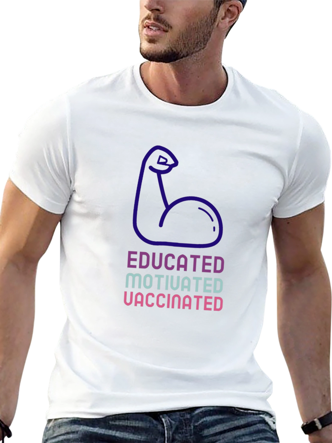 Educated Motivated Vaccinated Graphic Tee
