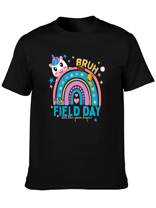 Its Field Day T-Shirt - Unicorn Rainbow Design
