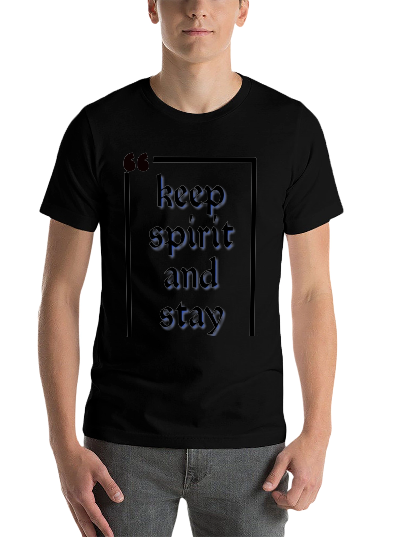Keep Spirit and Stay Trendy Black T-Shirt