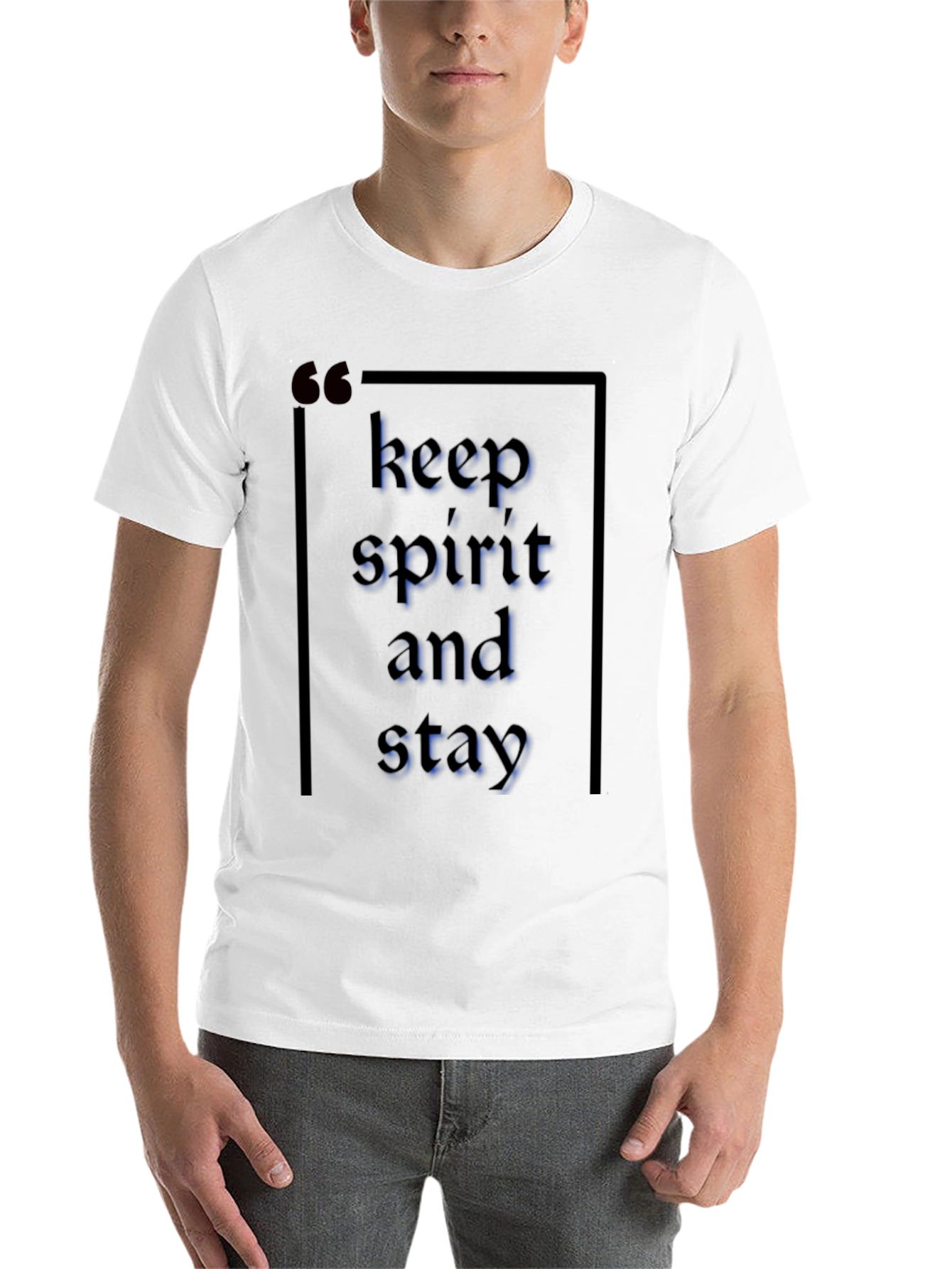 Keep Spirit and Stay Trendy Black T-Shirt