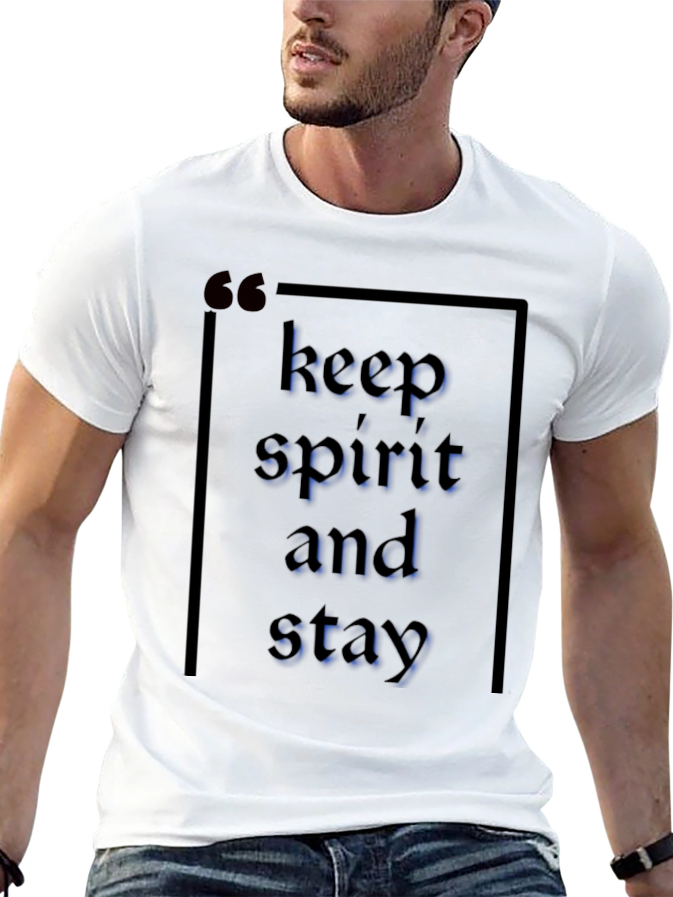 Keep Spirit and Stay Trendy Black T-Shirt